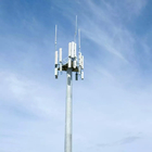 35m Monopole Hoge Mast Gegalvaniseerde Telecommunicatie van de Staaltoren met 3 Platforms